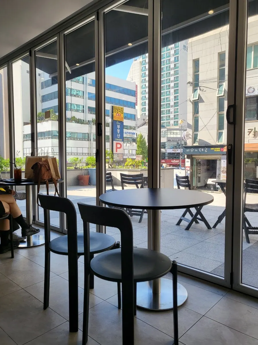 Interior of the quiet Ibaba Coffee