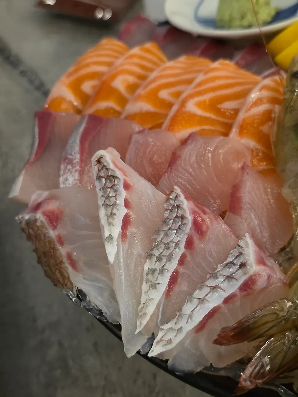Mixed sashimi platter portion large enough for two