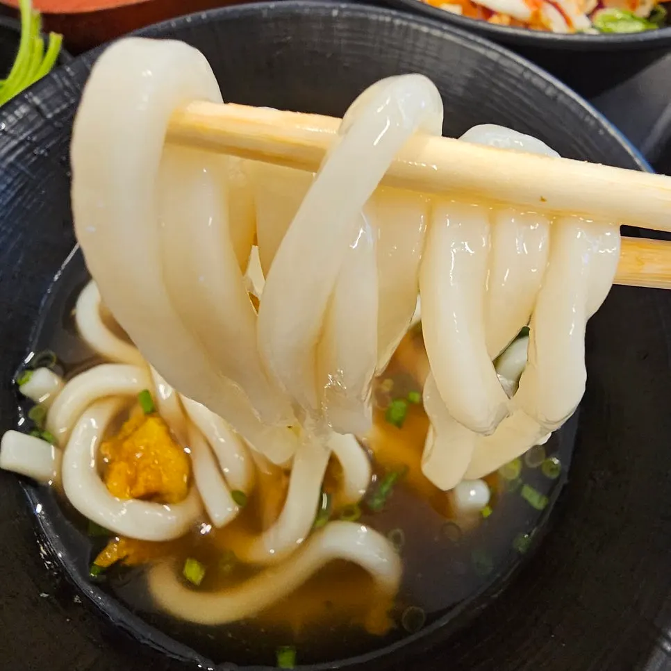 Close-up of the California roll banchan