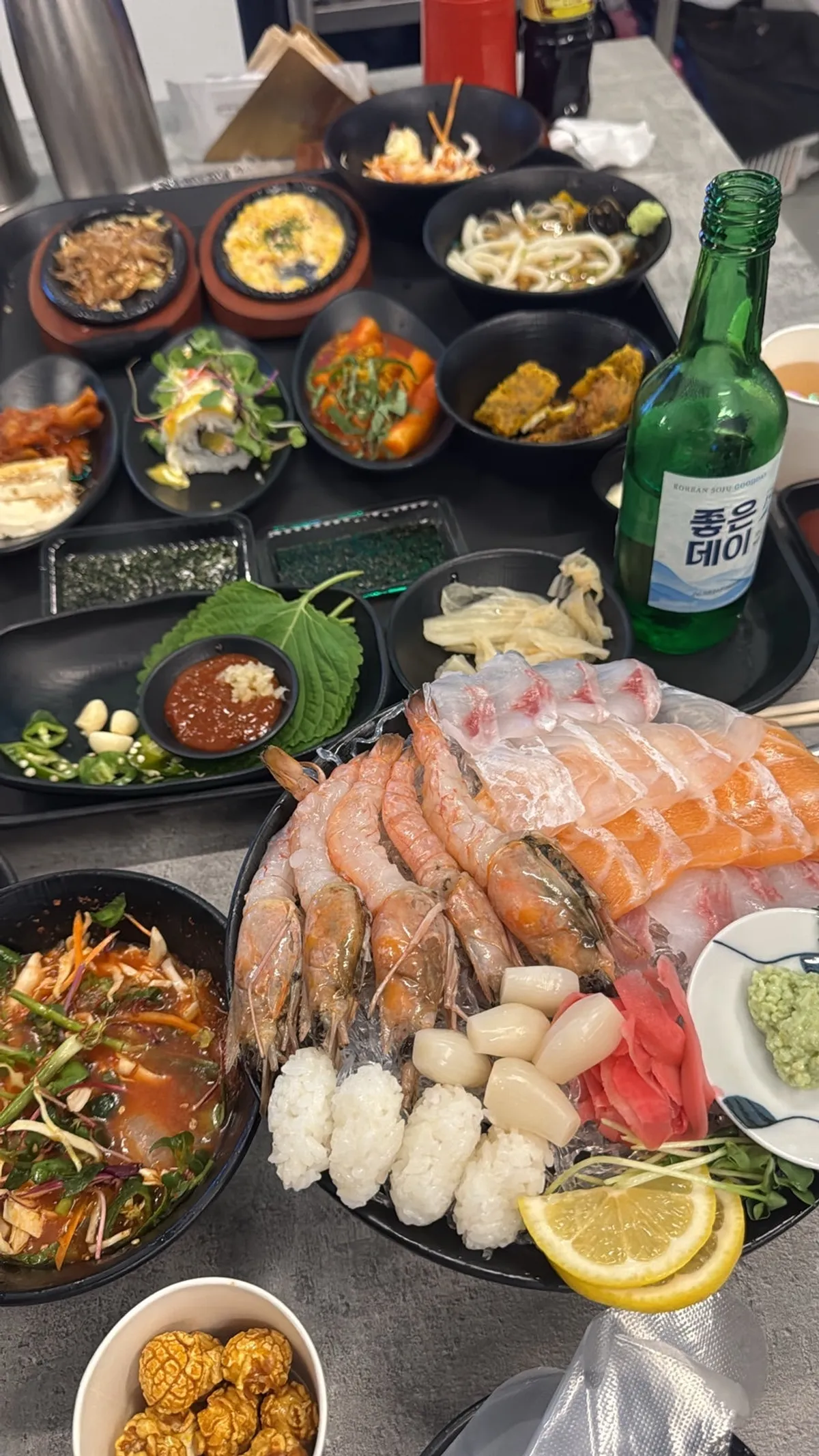 리고수산 전포역본점 모듬회와 달마새우회 한상