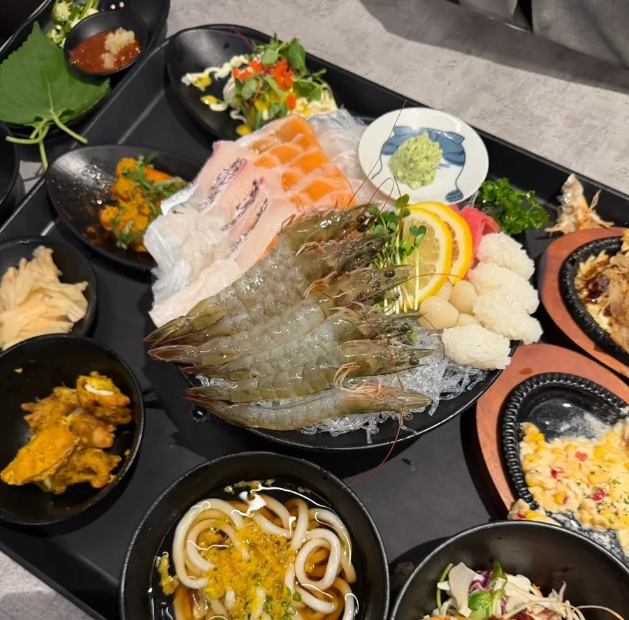盛り合わせの皿のクローズアップ