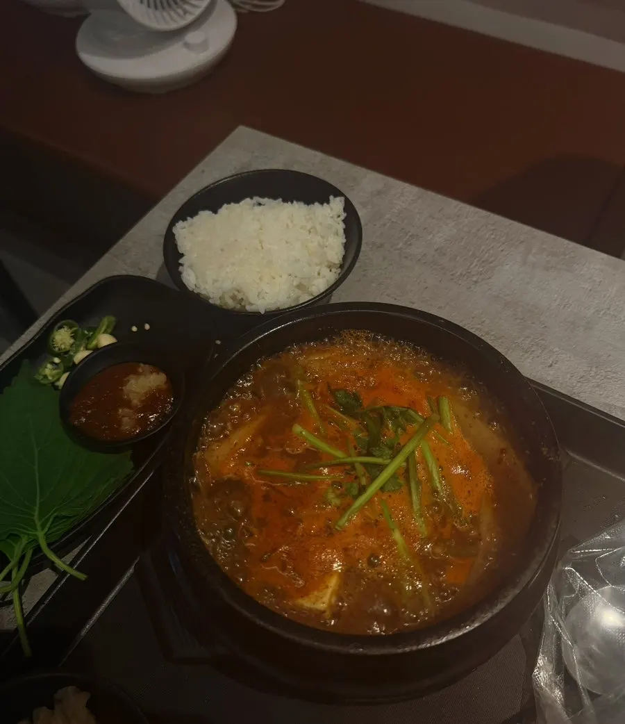 メウンタンと一緒に追加した白ご飯