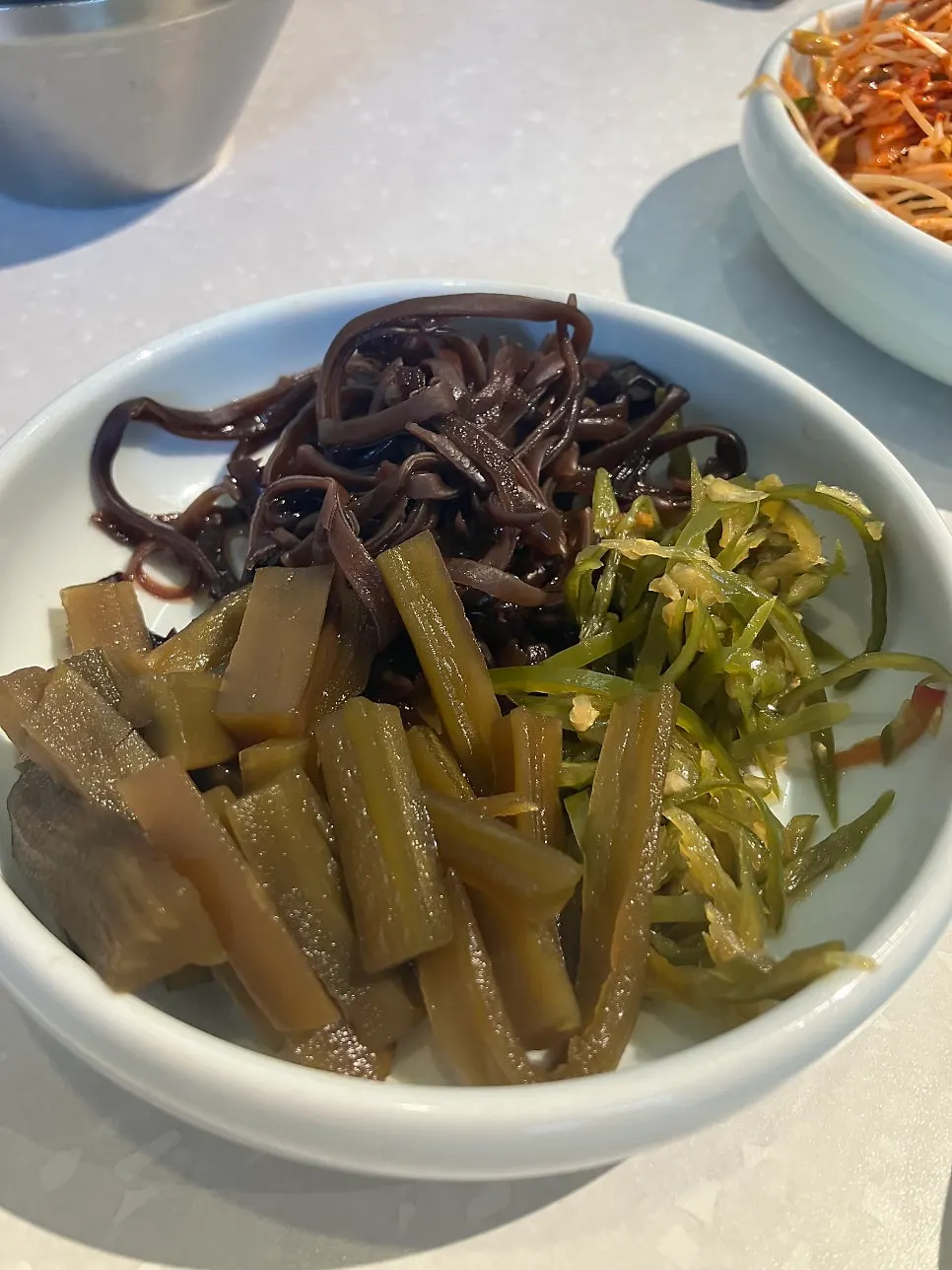 Herring roe salted seafood and shiitake wasabi sauces