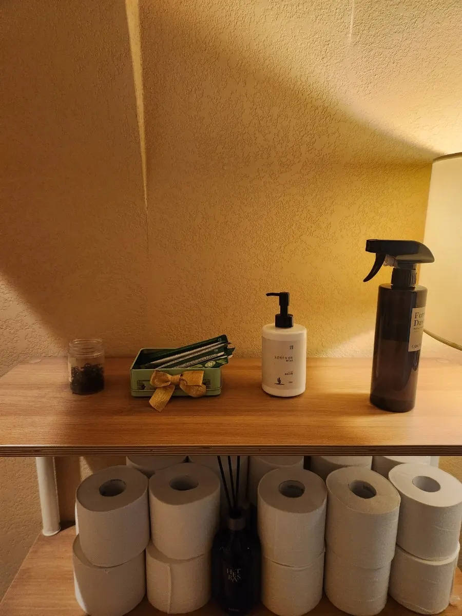 Separate men’s and women’s restrooms inside the restaurant