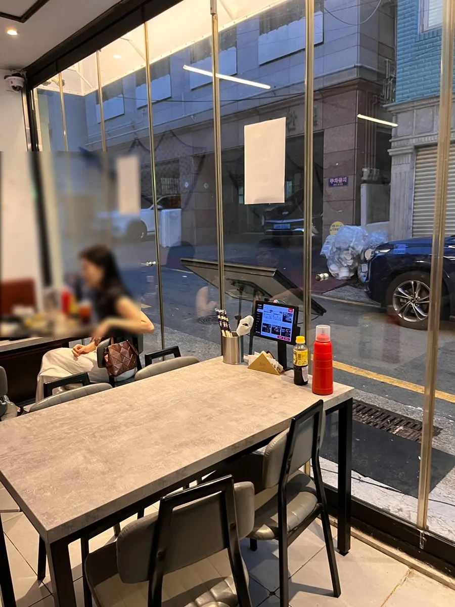 Interior of the aged raw fish bar