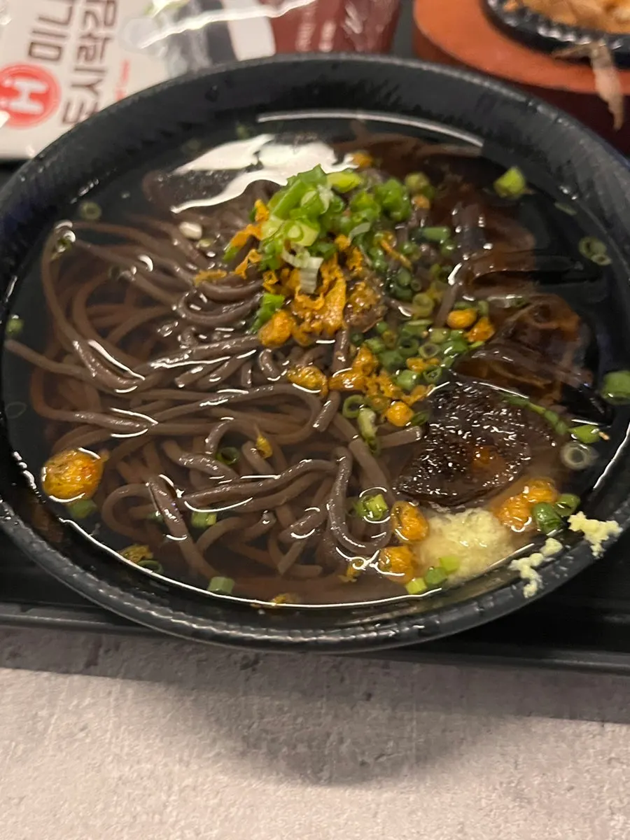 Side dishes served with the salmon sashimi