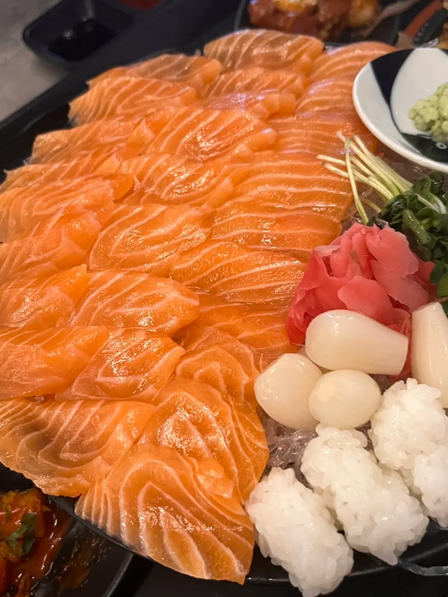 A piece of orange-hued aged salmon