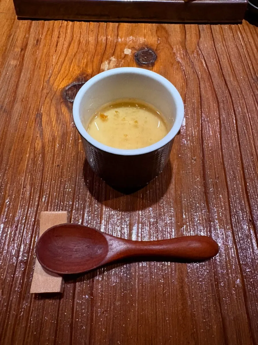 Chawanmushi topped with mullet roe