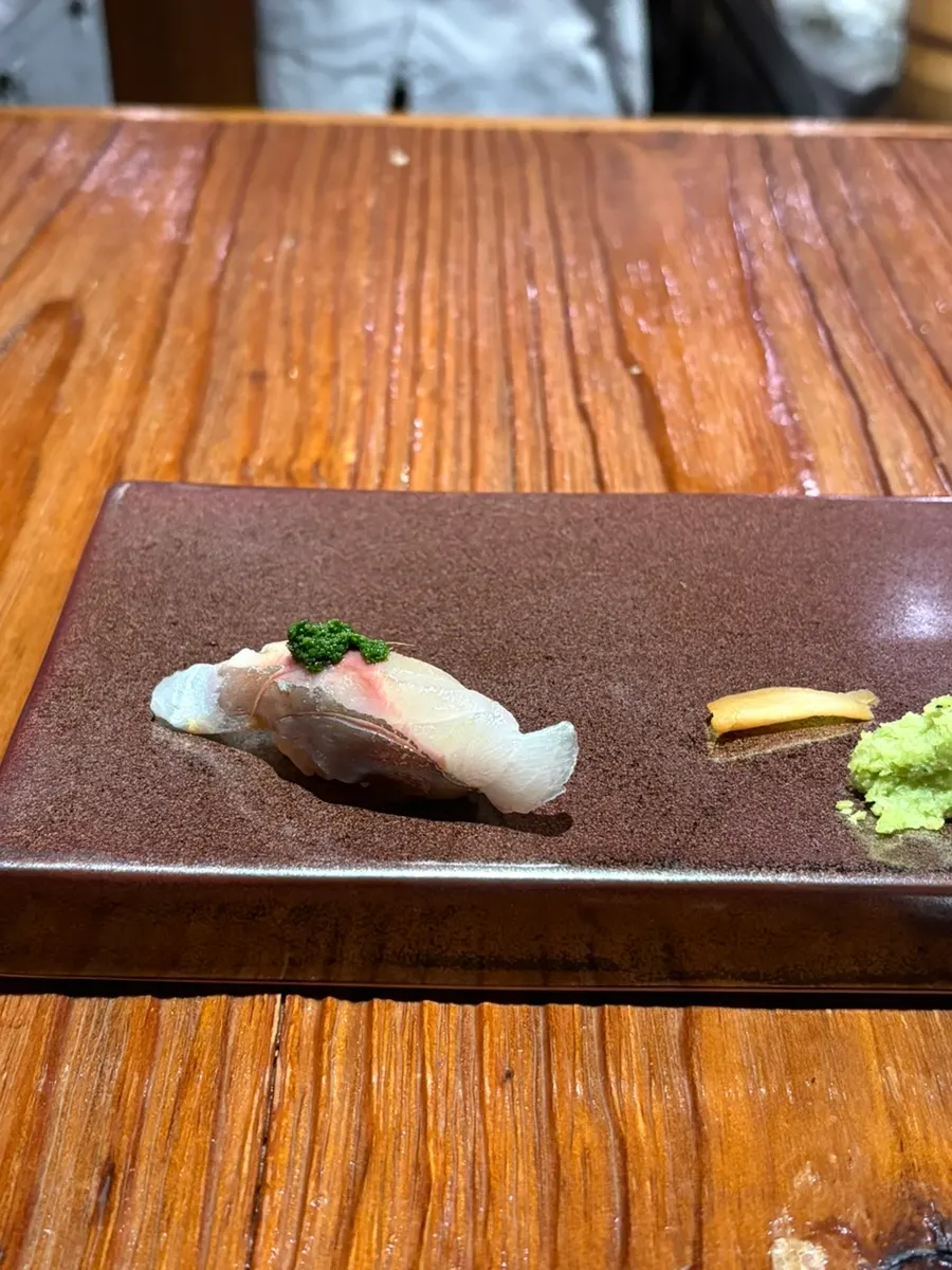 Striped horse mackerel sushi, the best piece of the meal