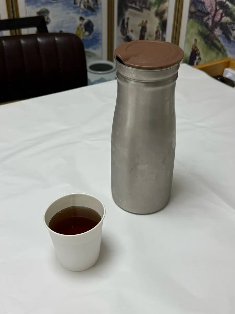 Water served at the restaurant, not plain water
