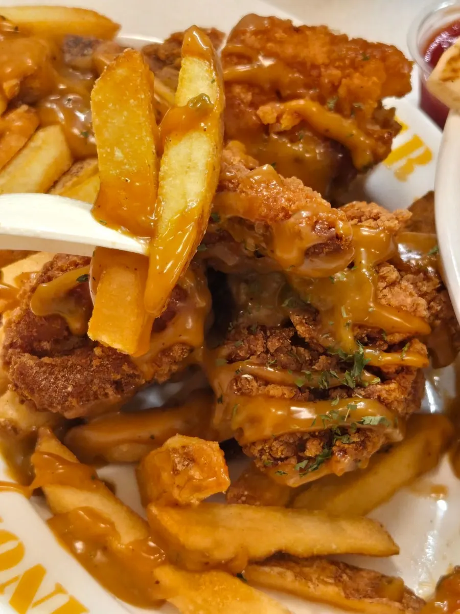 Close-up of crispy chicken tenders