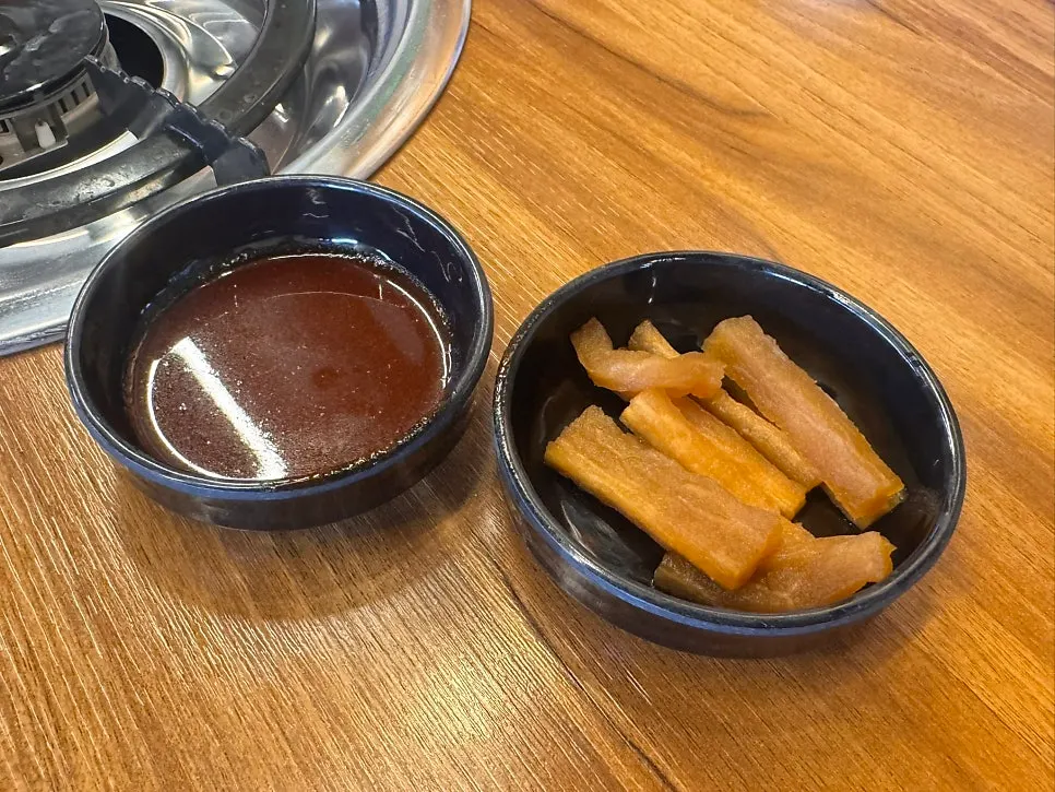 Bowl of dongchimi to cool down the spice