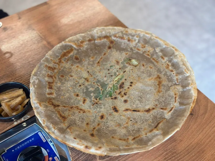 A plate of large-sized buckwheat pancake