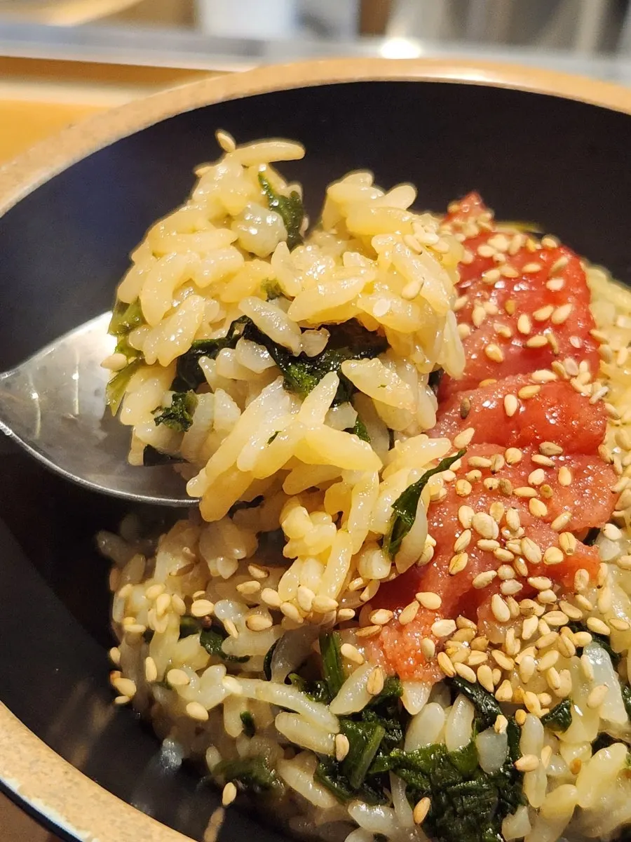 Gondre rice topped with pollack roe