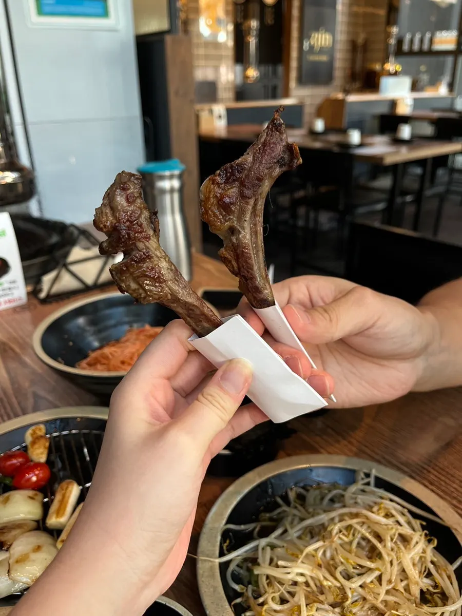 Lamb ribs and French rack meat picked off the bone