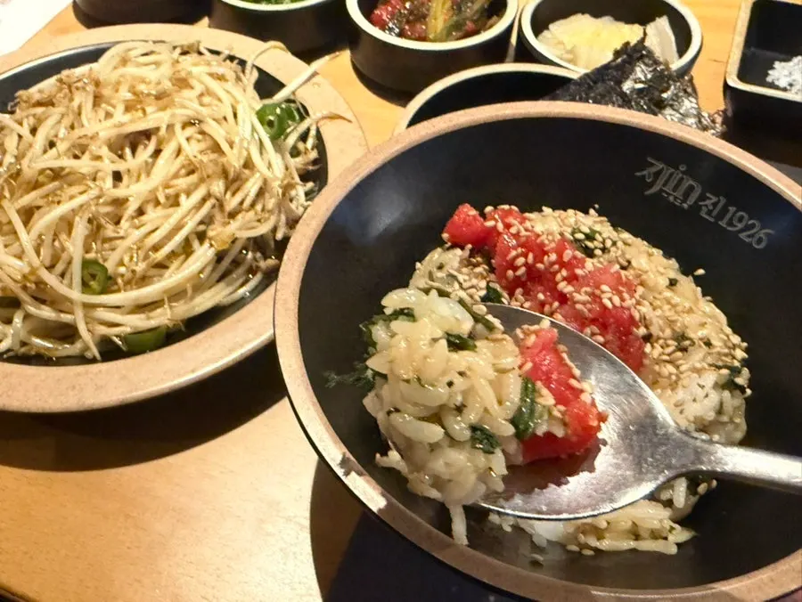 명란곤드레밥과 함께 나온 김