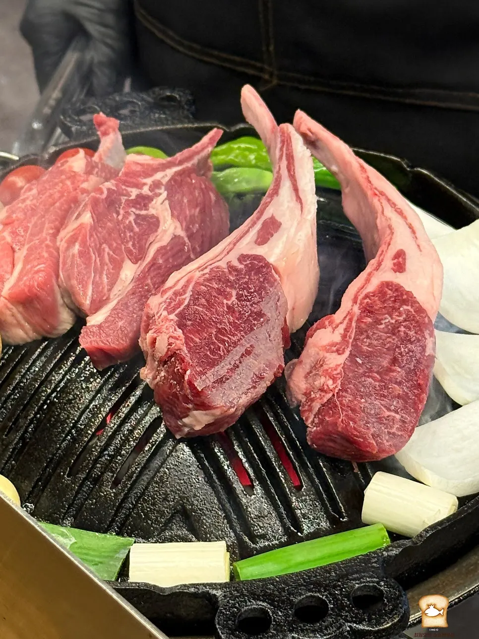 Marbling visible on young Australian lamb