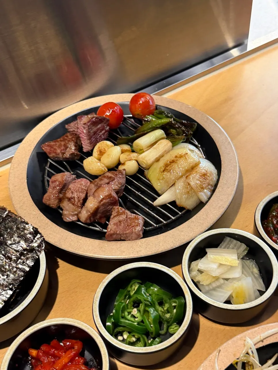 Cross-section of juicy grilled lamb