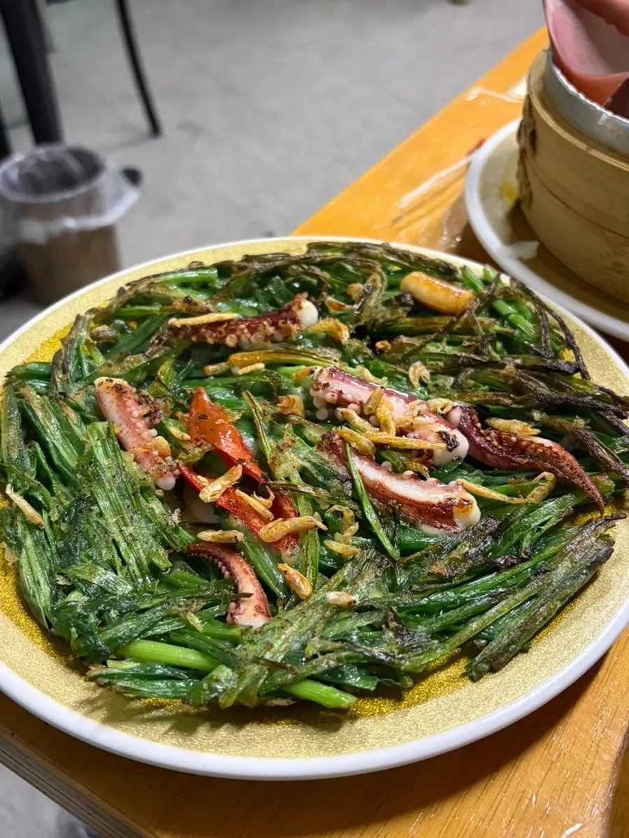 Close-up of side dishes from the uncle course