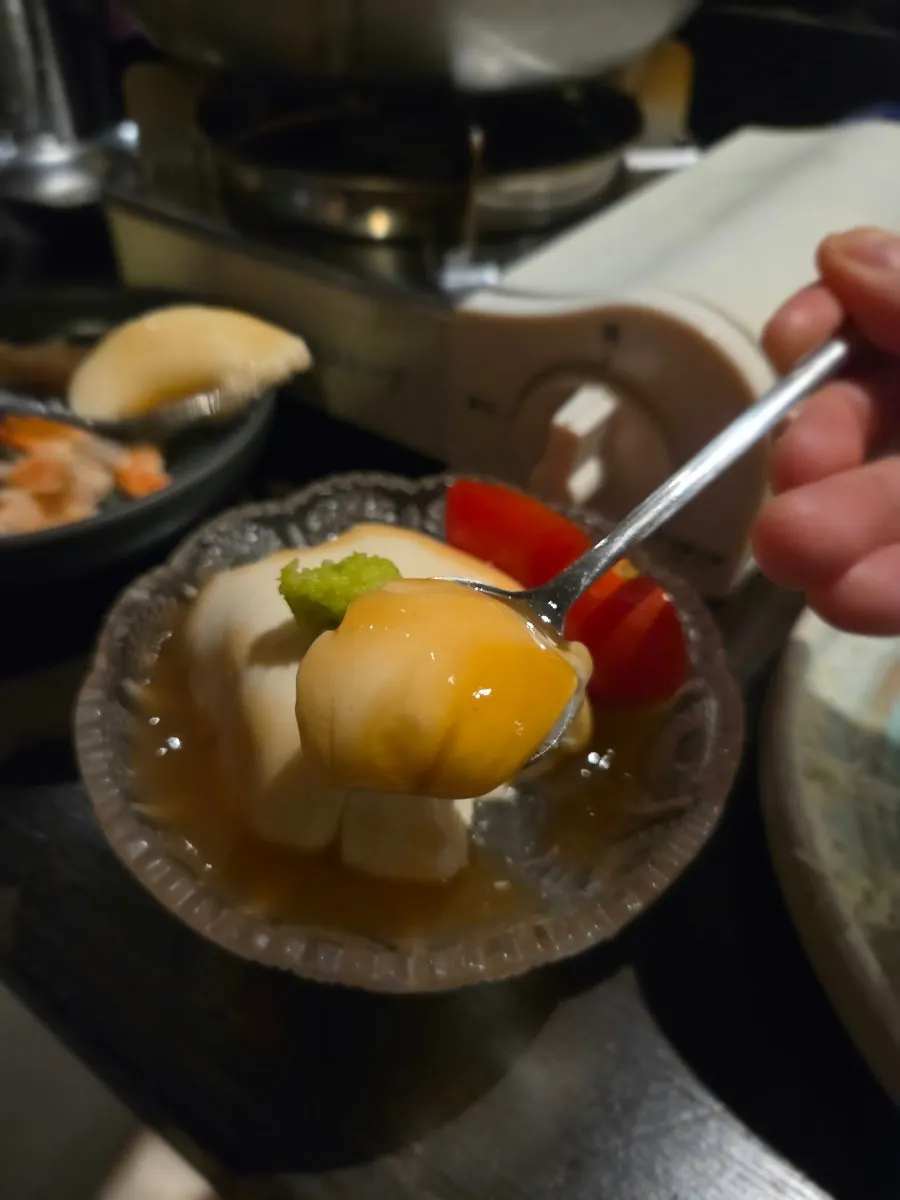 Plate of chewy mochi ridofu