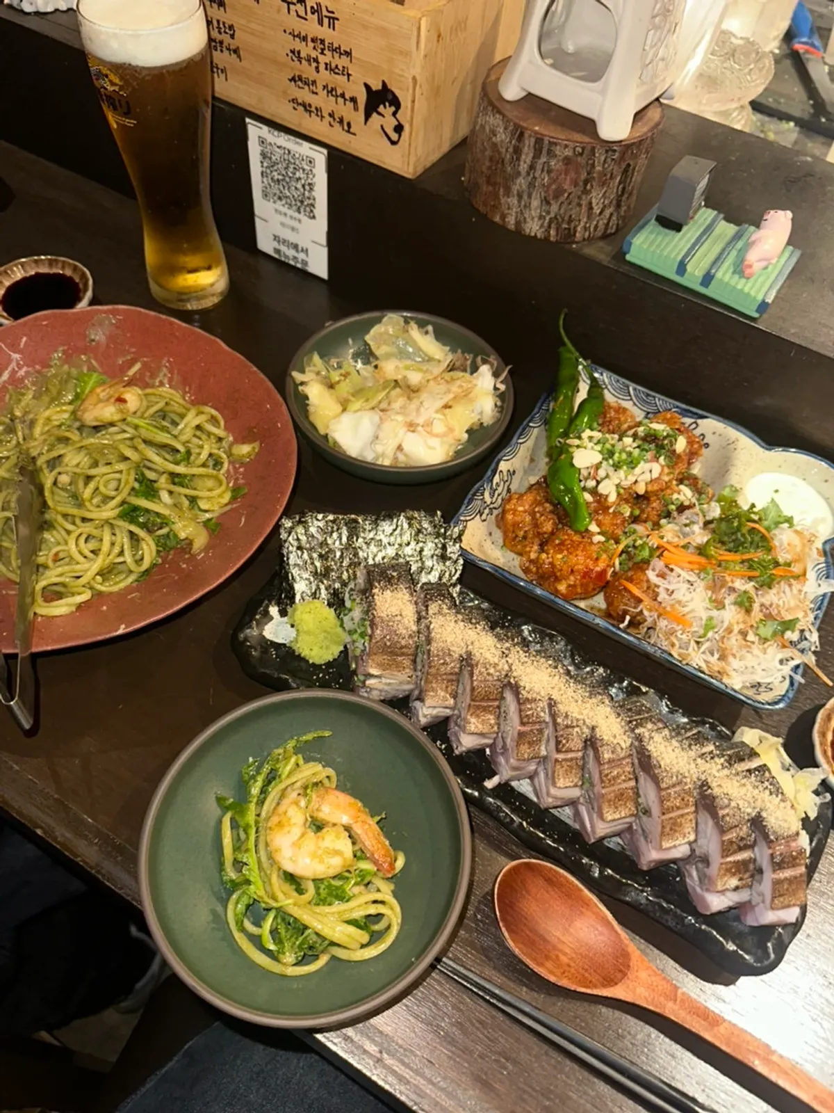 기린생맥과 논알콜 맥주 한 잔