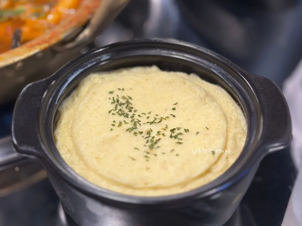 Steamed egg custard ordered as a side dish