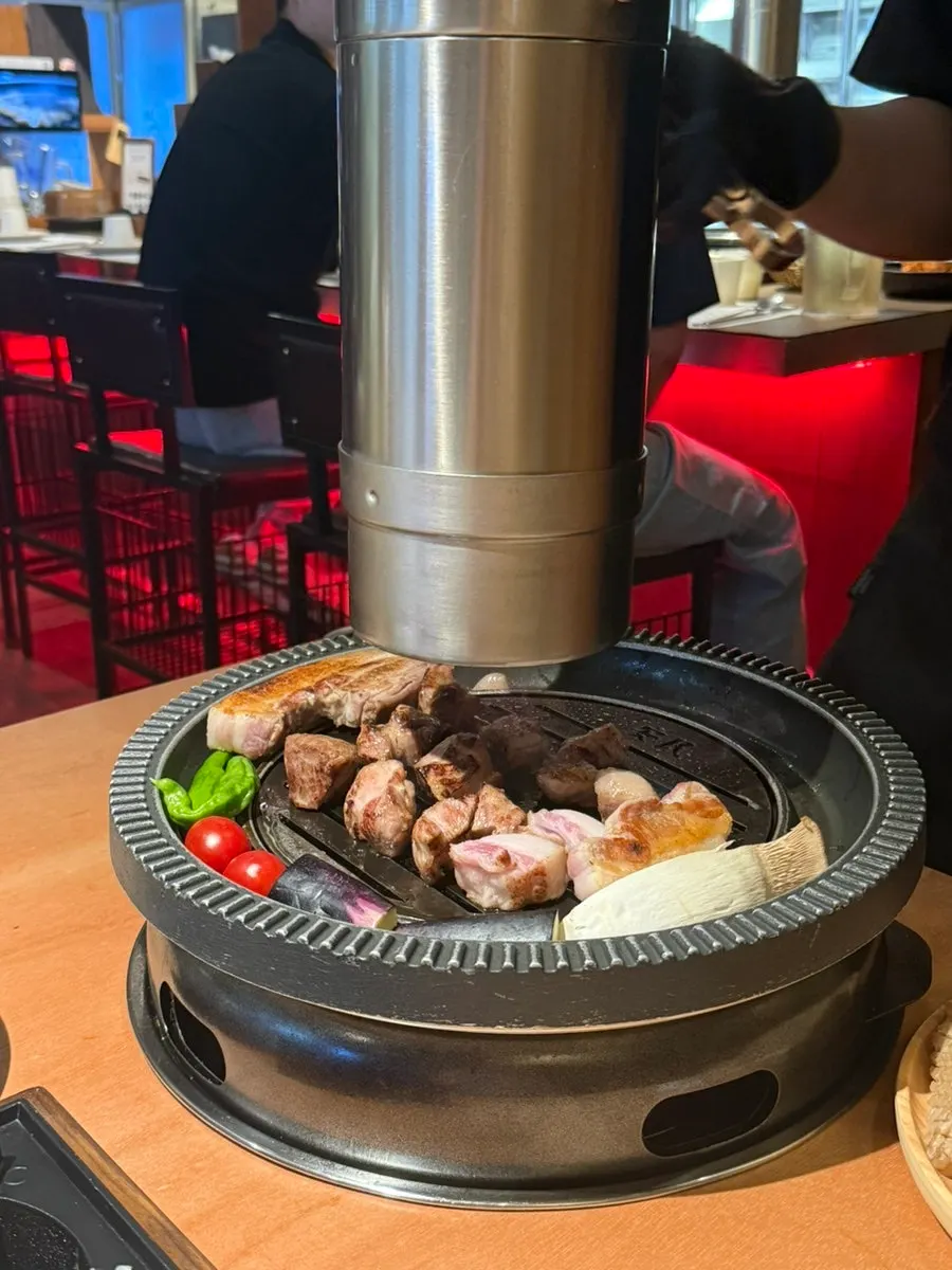 Meat set with pork belly, pork neck, and pork skirt meat
