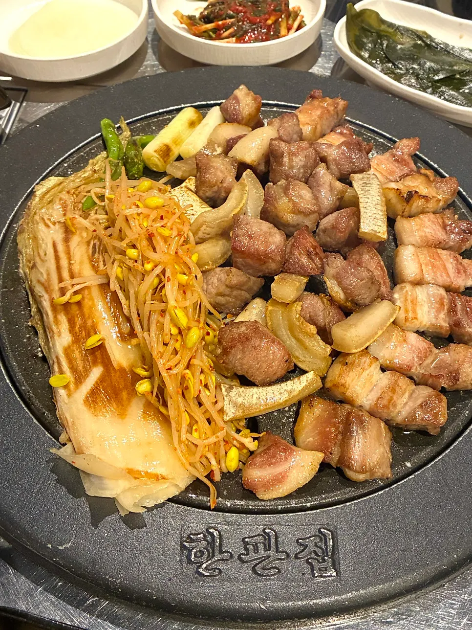 A full pre-grilled pork platter