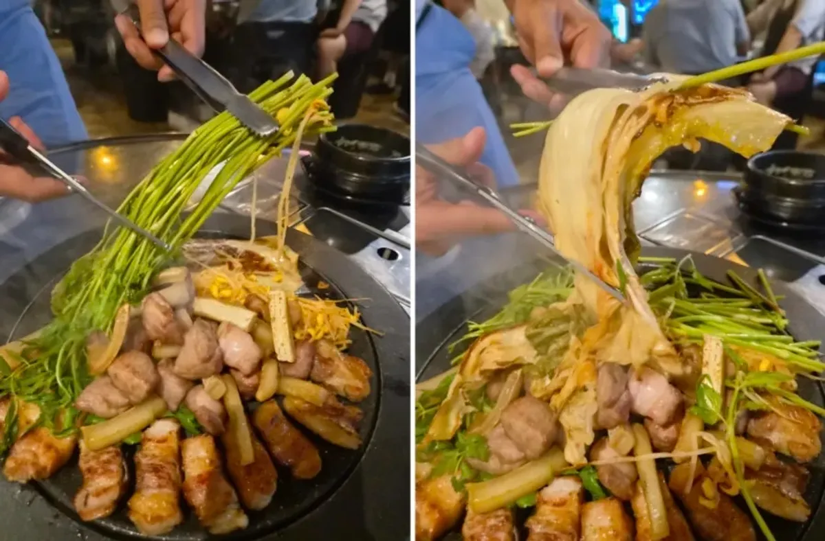 เนื้อหมูฮันดงหมักที่ย่างมาพร้อมมินารี