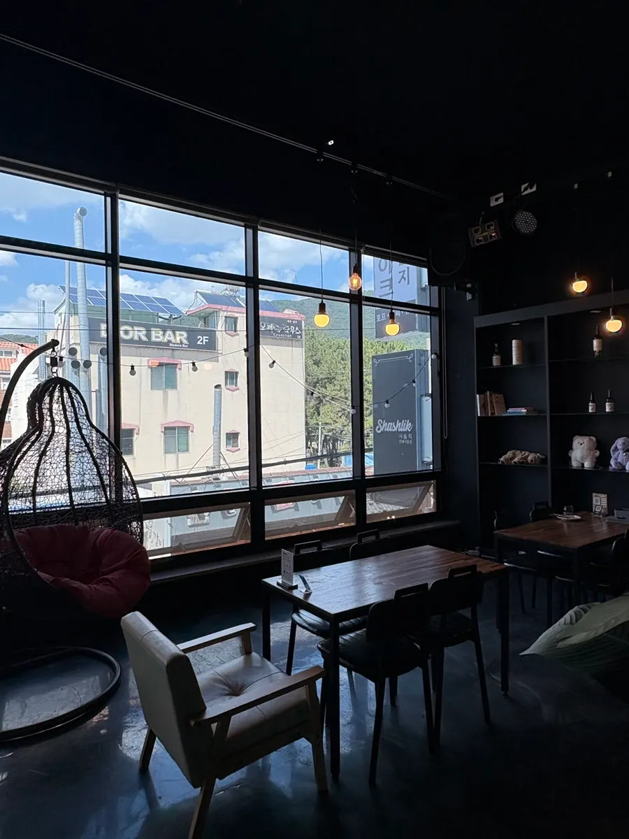 Sunlit restaurant interior
