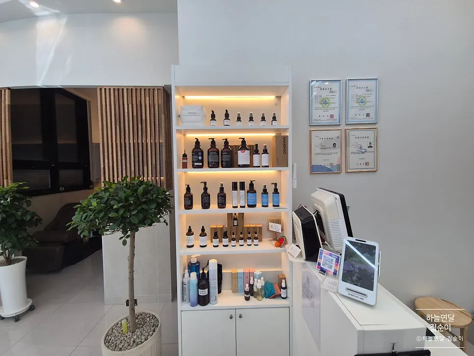 Space near the entrance of Jamae Salon