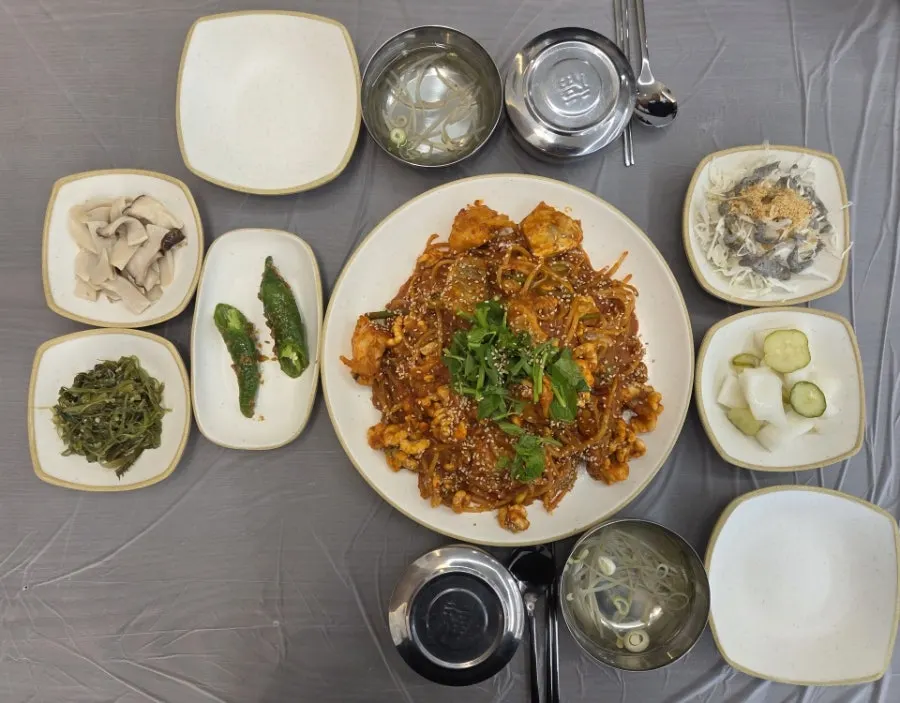 맵기 6단계를 고를 수 있는 찜고을 가좌점 키오스크