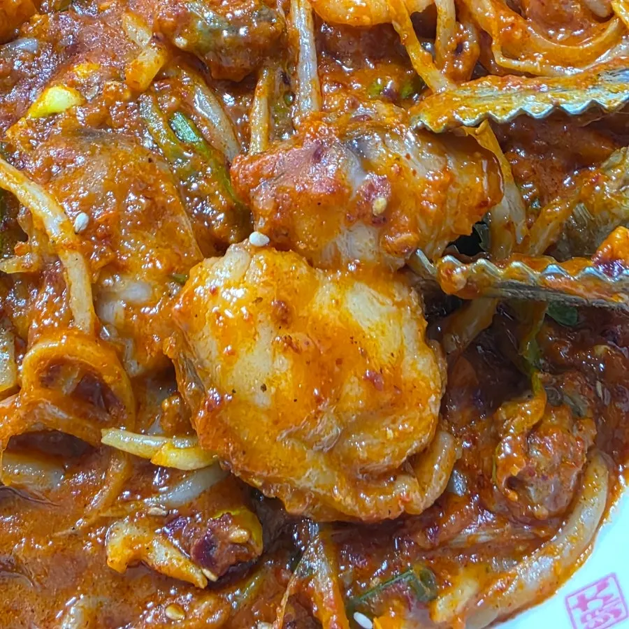 둘이서 비운 순살아구찜 소 사이즈