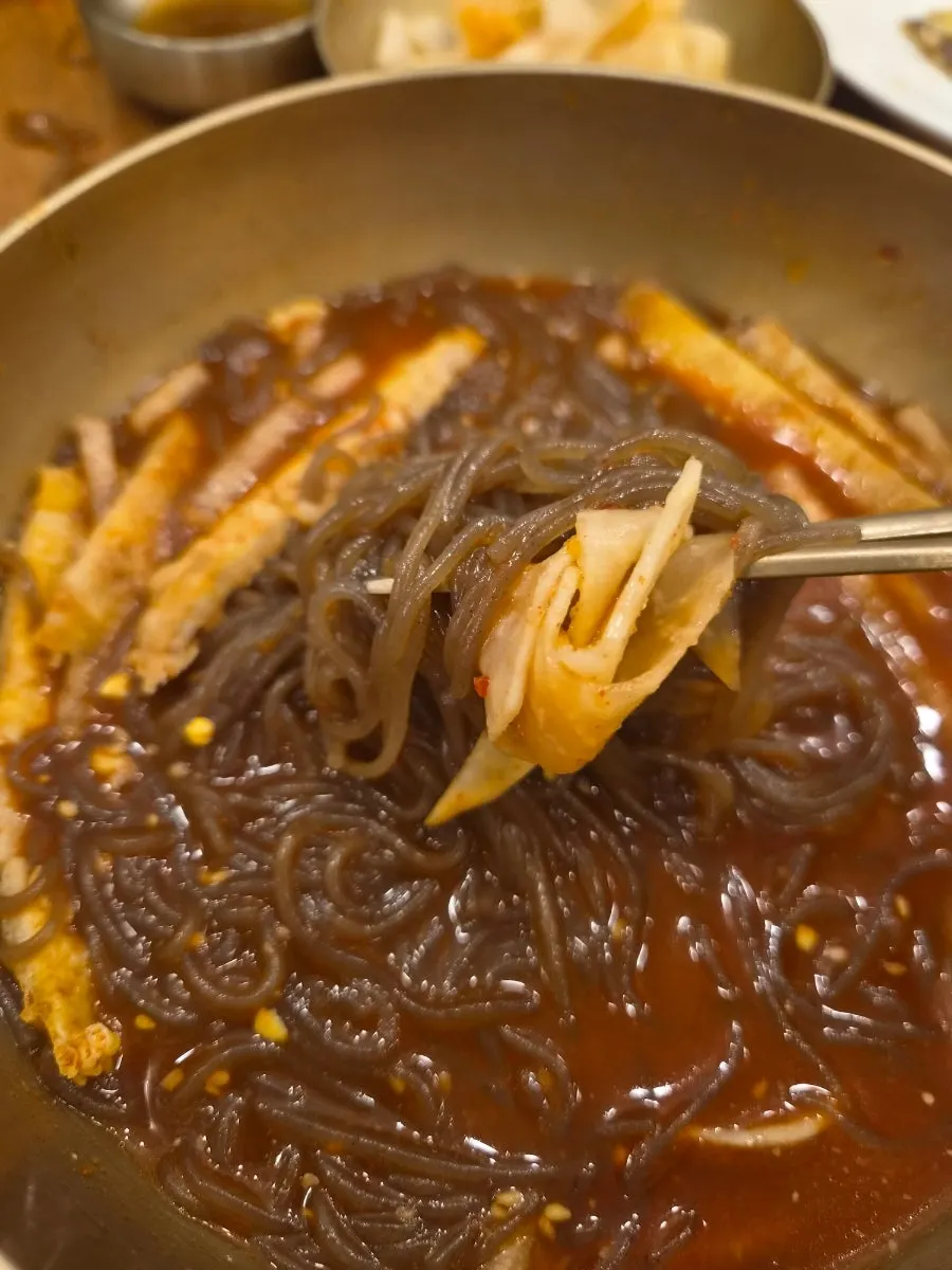 1997년 냉면 고명 클로즈업