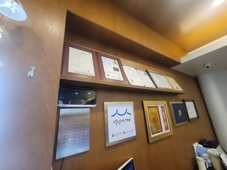Wall decorated with celebrity signatures