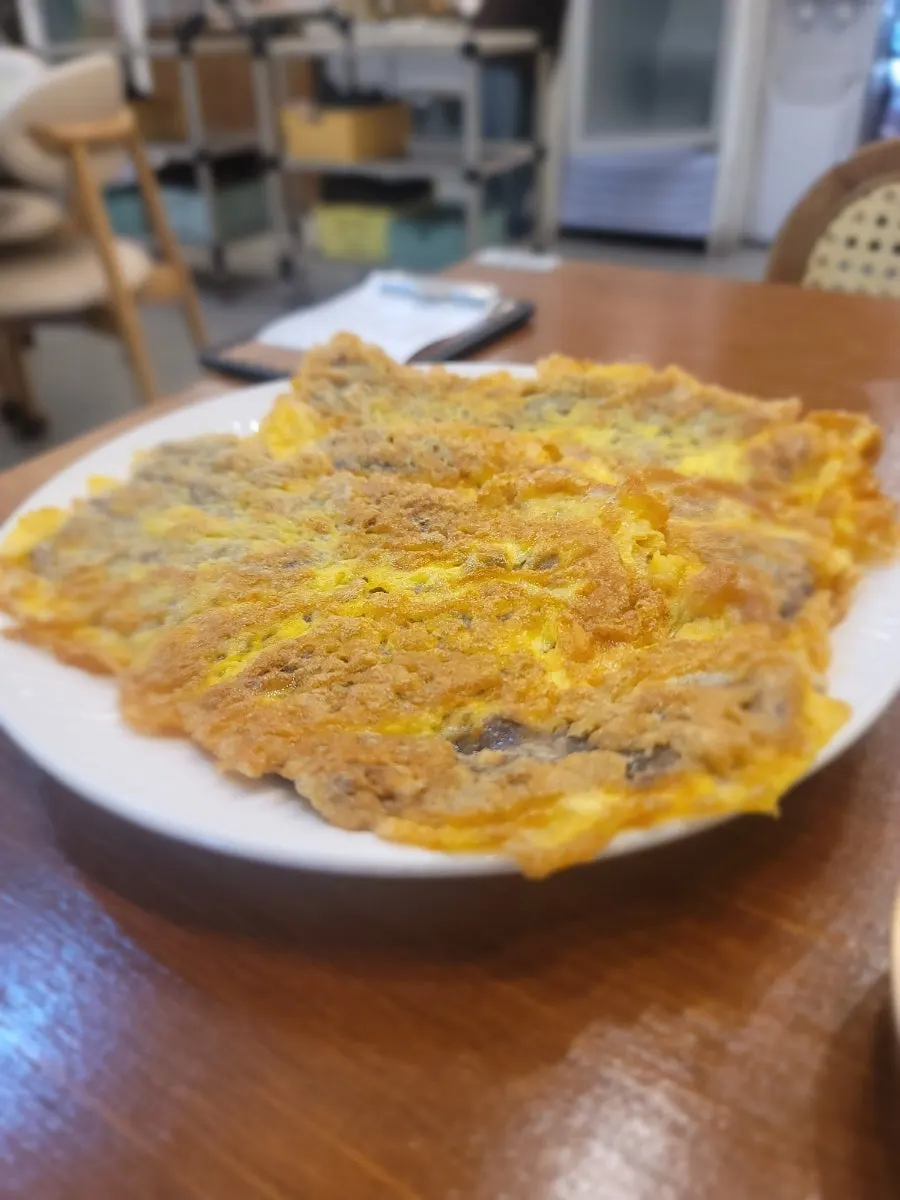 Plate of beef yukjeon served first