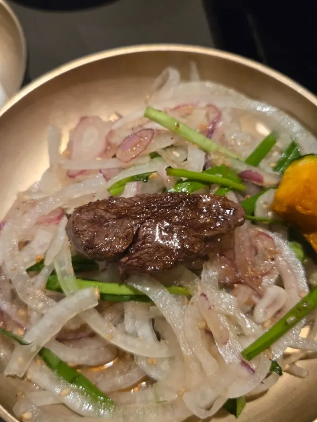 A juicy piece of grilled beef