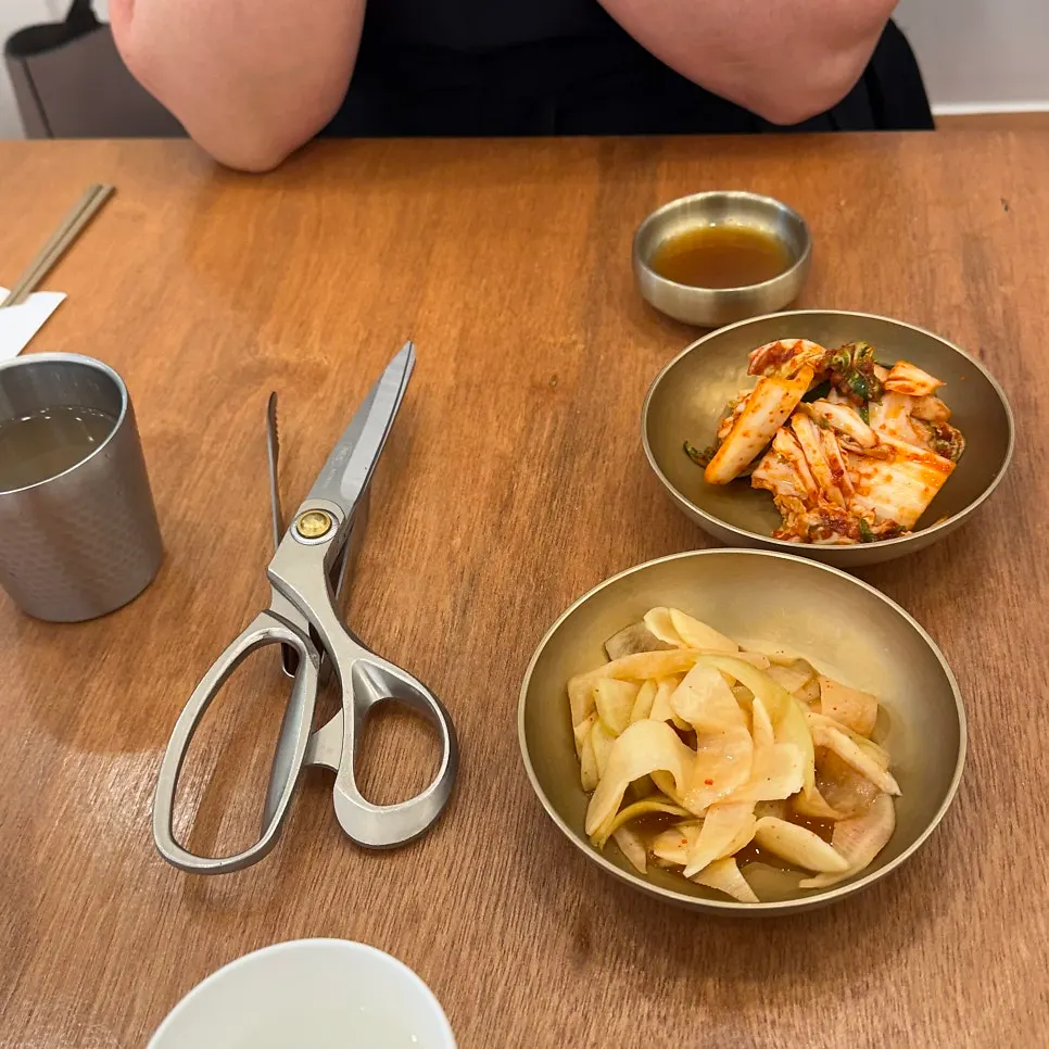 냉면 기본 반찬 세팅