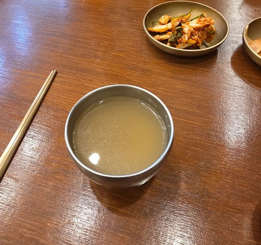 A cup of warm hot broth