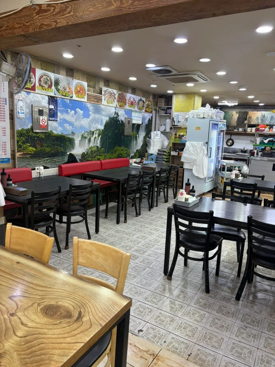 Interior view of the fish center