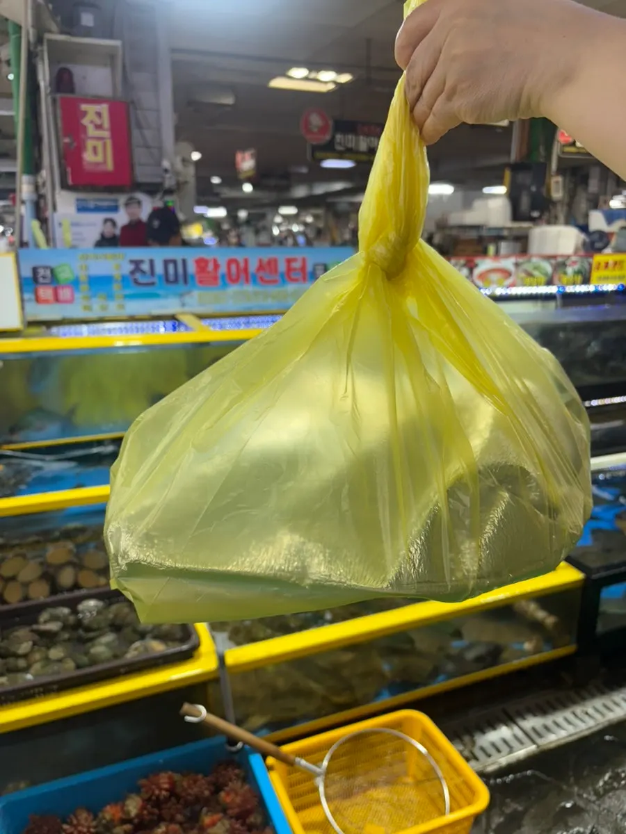Sashimi packed with ice for takeout