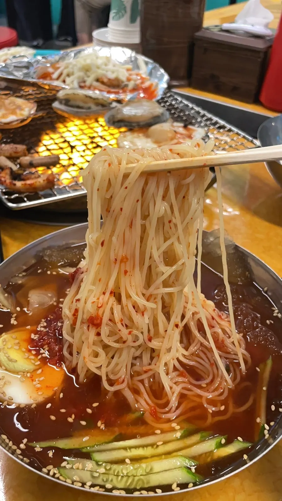 진빼이 부산 가자 냉밀면 한 그릇
