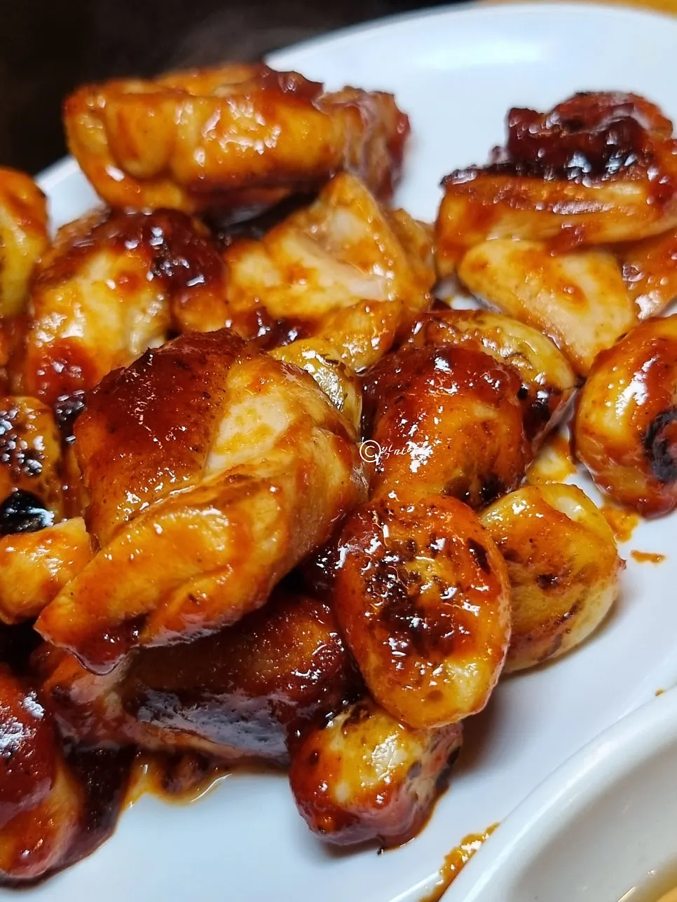 Generous portion of whole-garlic seasoned grilled chicken