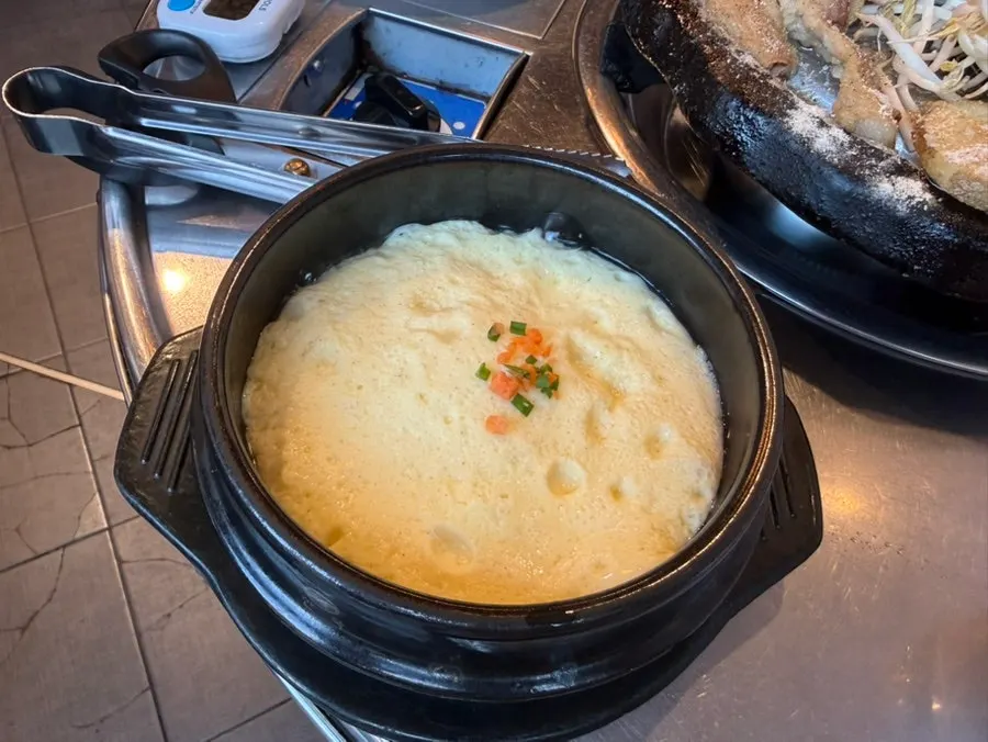 Complimentary steamed egg