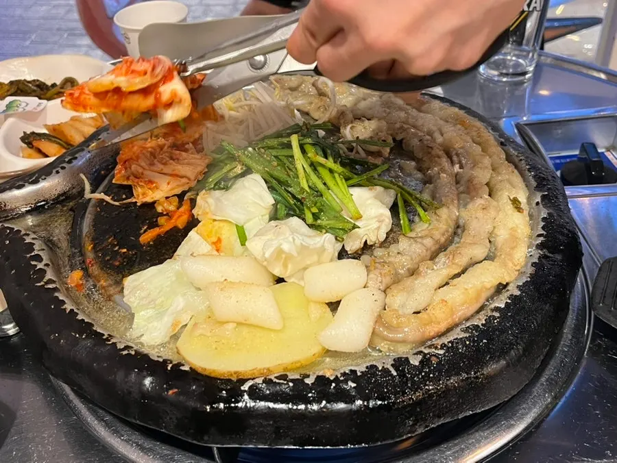 구워지는 중인 한우곱창