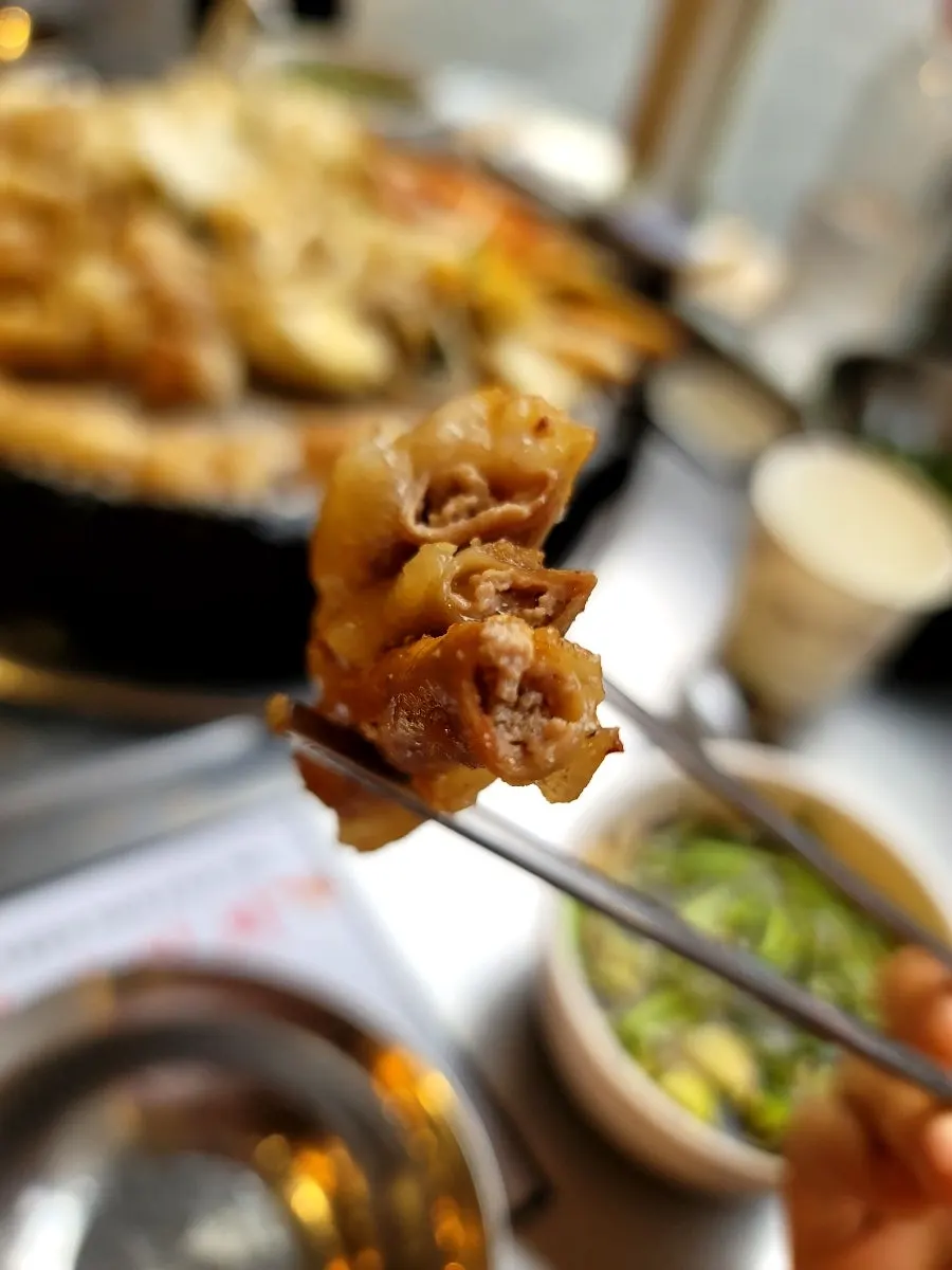 곱이 꽉 찬 소곱창 단면