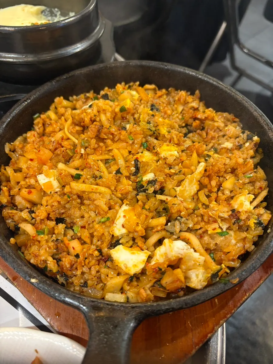Three kinds of house-made kimchi including scallion kimchi