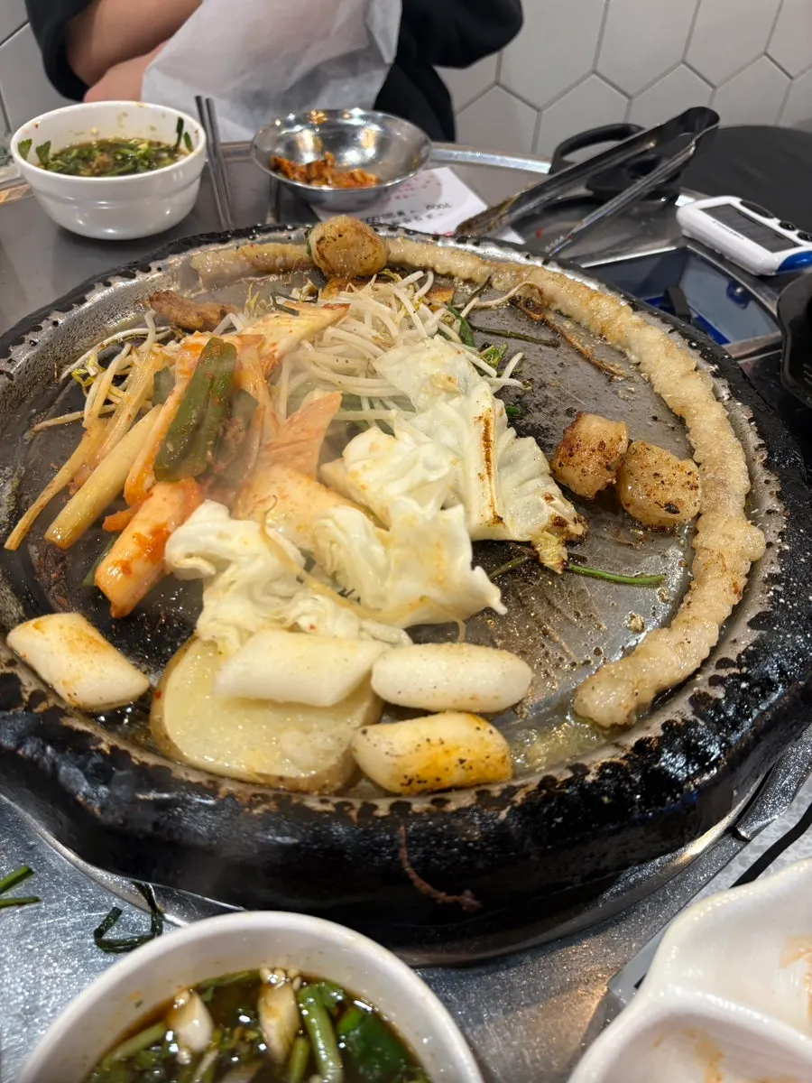 Extra portion of beef gopchang ordered at the end
