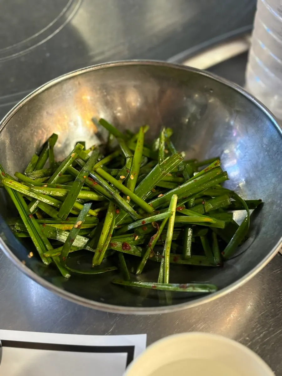 Basic side dishes set on the terrace table