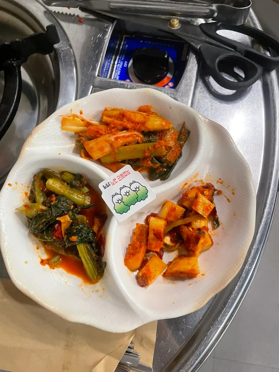 Several kinds of kimchi served as basic side dishes
